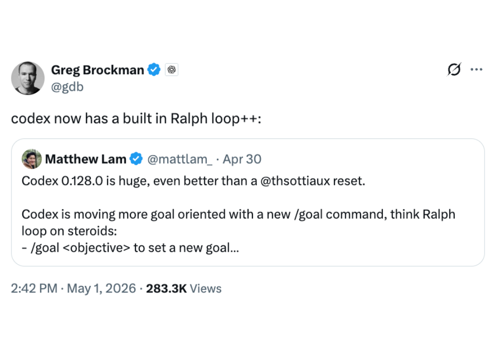Greg Brockman — the governed Ralph loop++