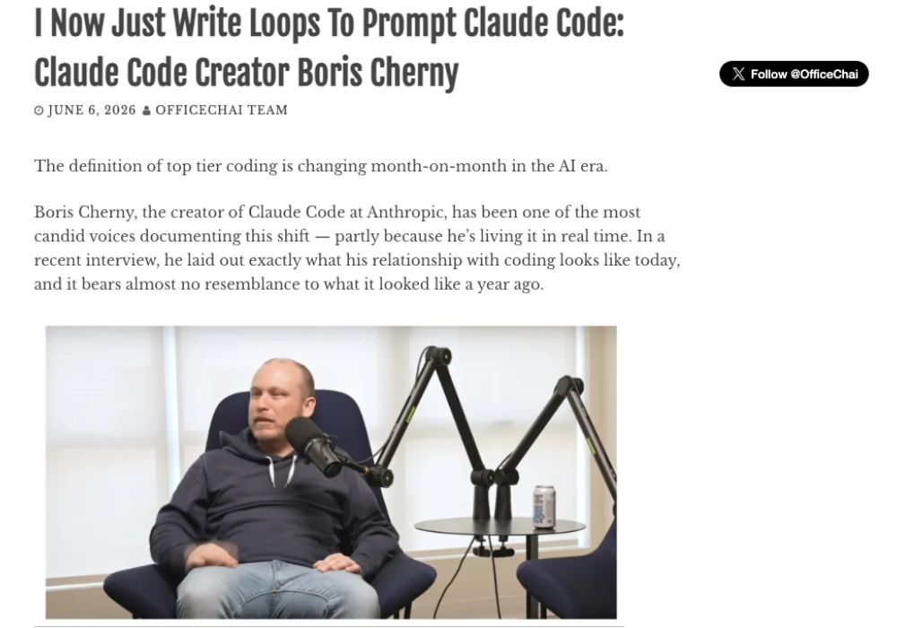 Boris Cherny — loops in Claude Code